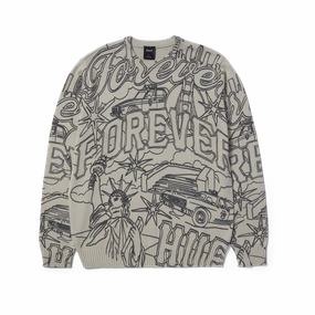 Huf Forever Crewneck Sweater Work Outfit
