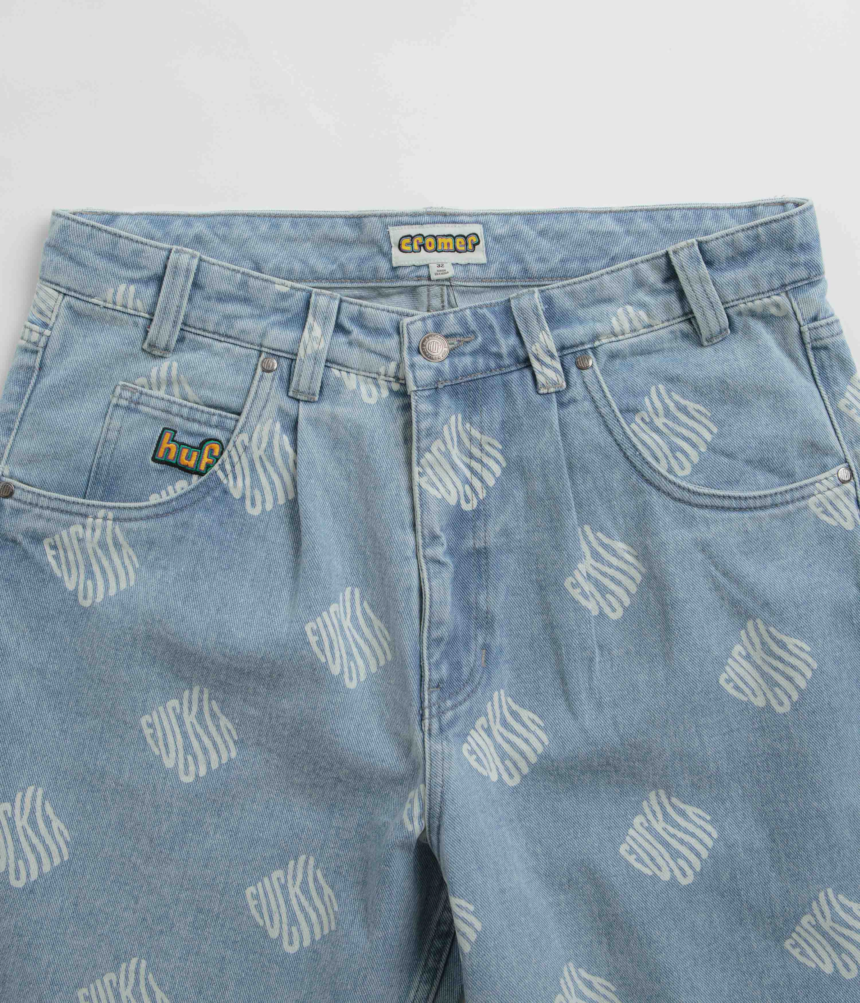 HUF Fuck It Cromer Shorts - Blue Mesh Ventilation Zones