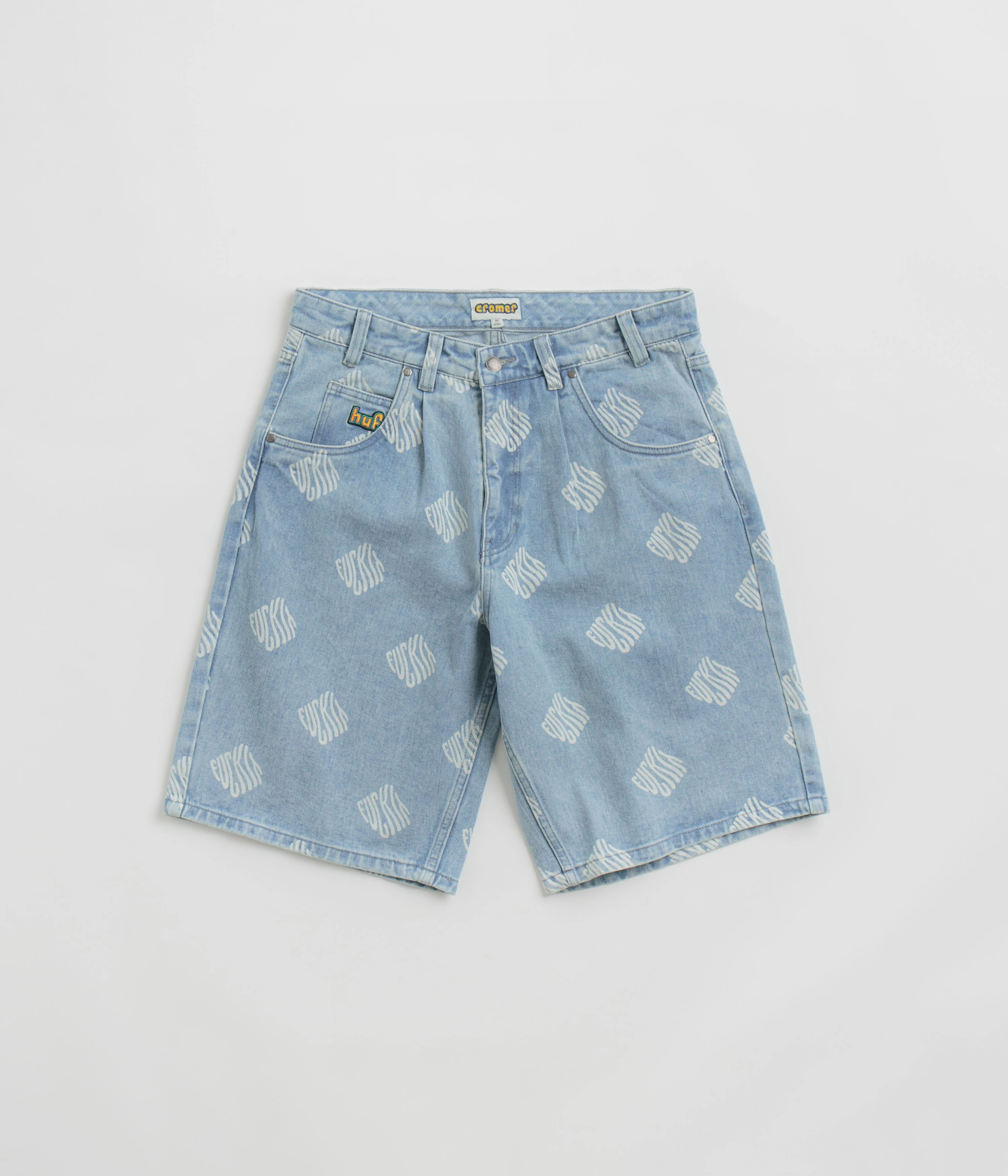 LaserCutEdging HUF Fuck It Cromer Shorts - Blue