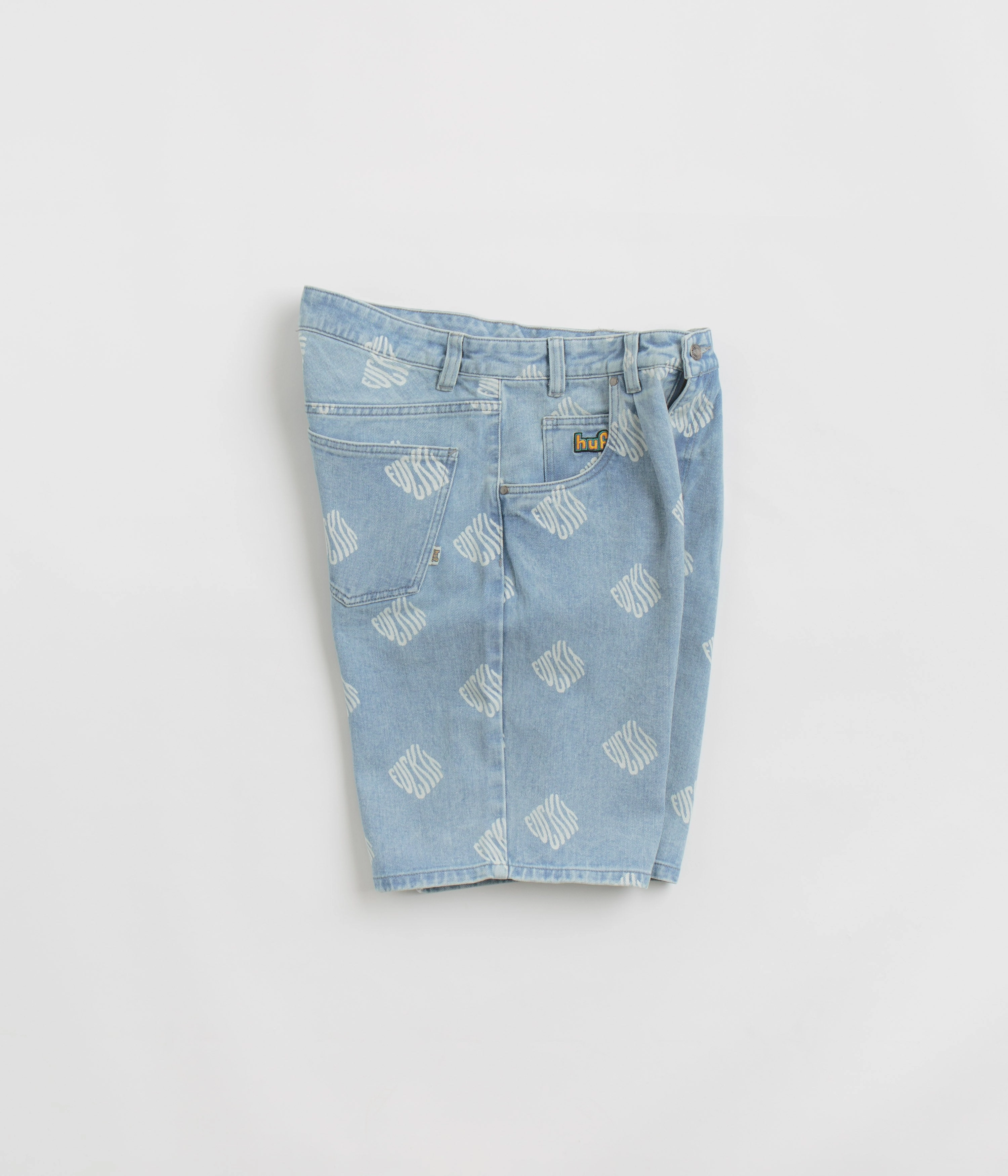 Stylish Fit HUF Fuck It Cromer Shorts - Blue