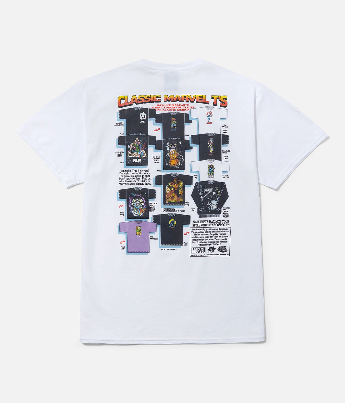 Double Stitched Hems Huf x Avengers Galactic Tees T-Shirt