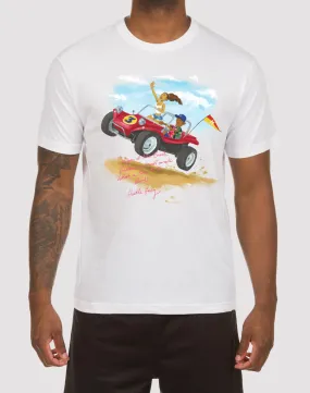 Hustle Gang Air Time White Tee FlexibleCollar SoftTouchLining