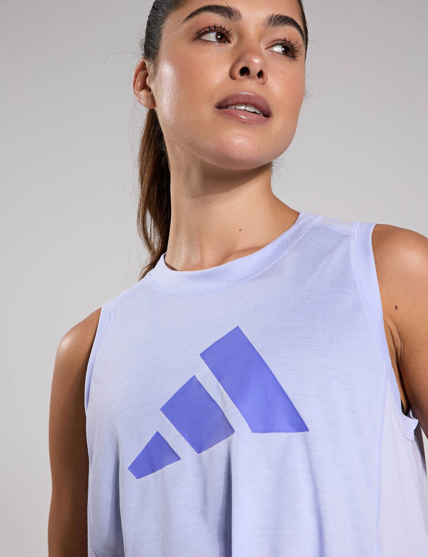 Train Essentials Big Performance Logo Training Tank Top - Violet Tone/Semi Cobalt Blue second hand