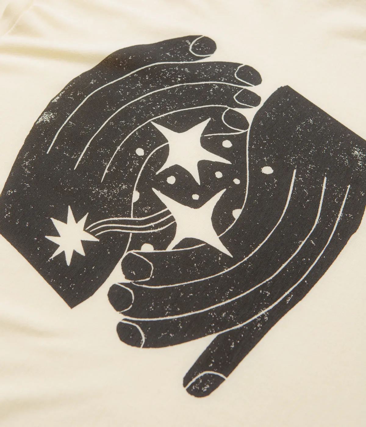 Mollusk Space Hands T-Shirt - Super Natural Pastel Colors