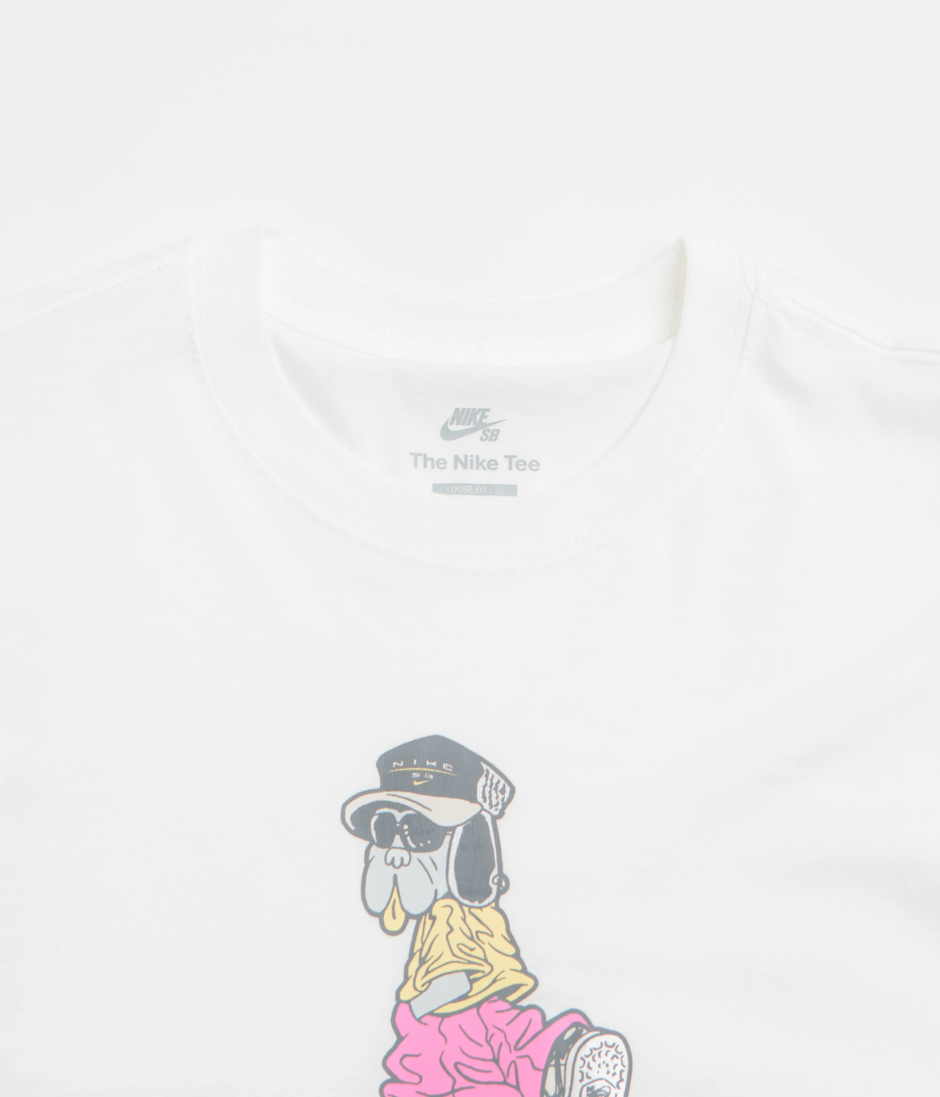 palazzo pants silhouette silk shirt Nike SB Dunk Dog T-Shirt - White