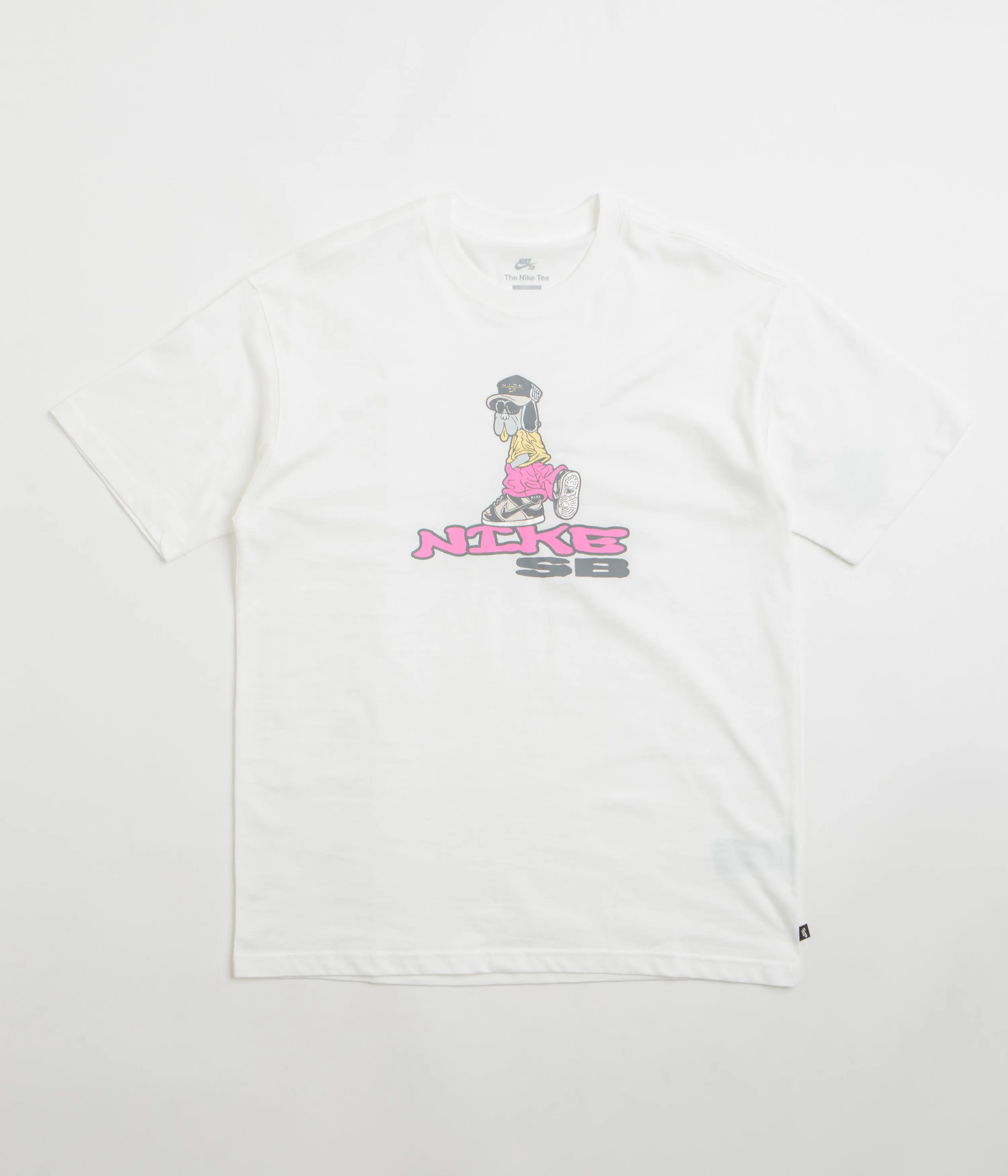 Nike SB Dunk Dog T-Shirt - White Elderly Comfort silk shirt