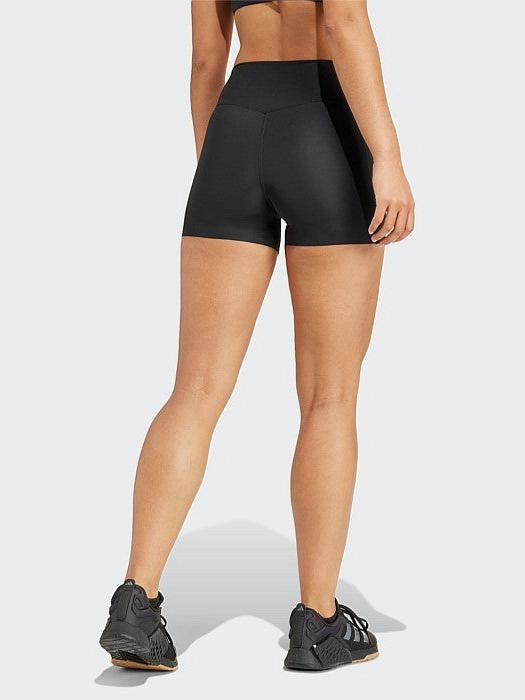 Optime 4" Raw-Cut-Hem Short Leggings art industry Moisture Controlled Lining