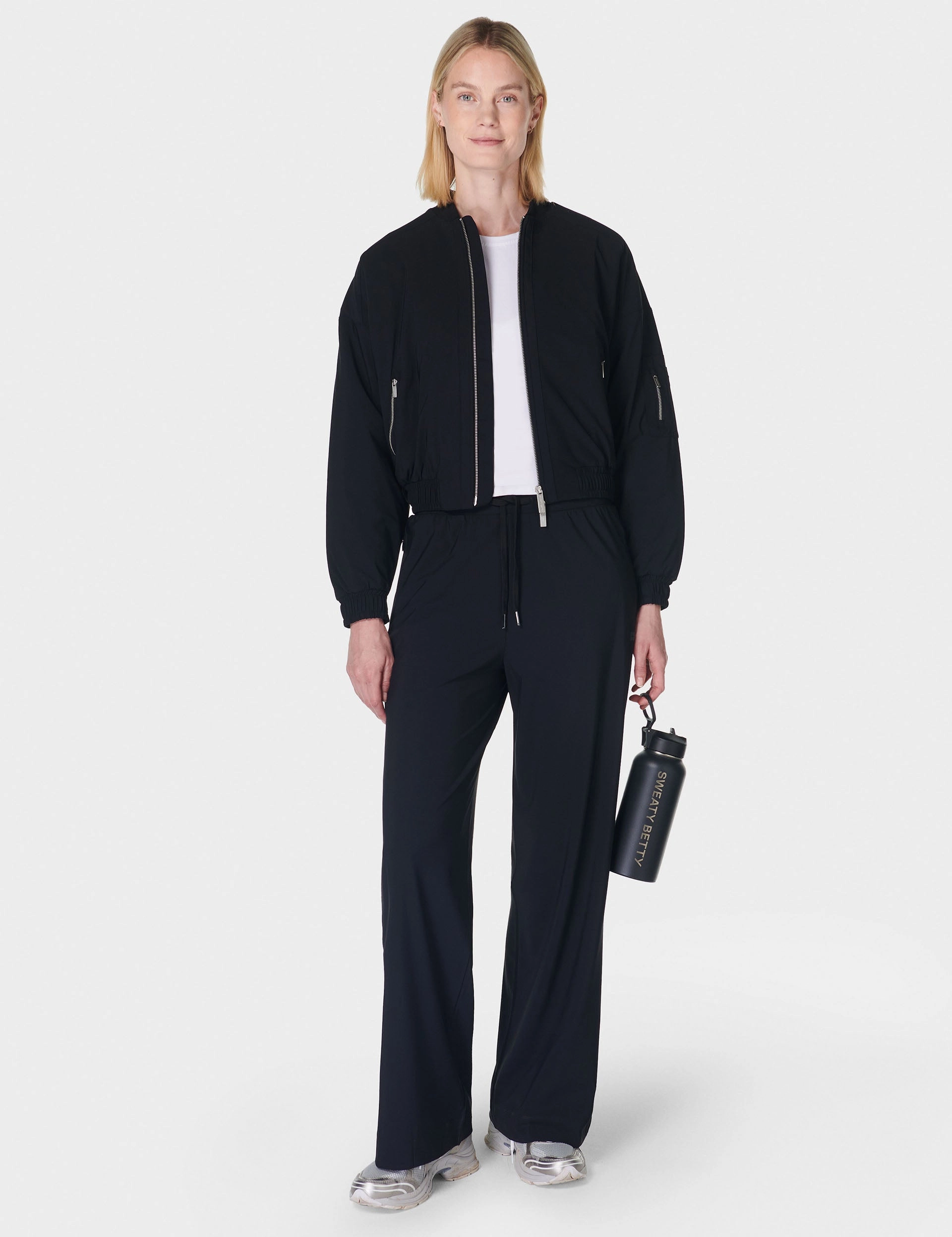 Explorer Wide Leg Trouser - Black UV protection coating Moisture Lock Technology
