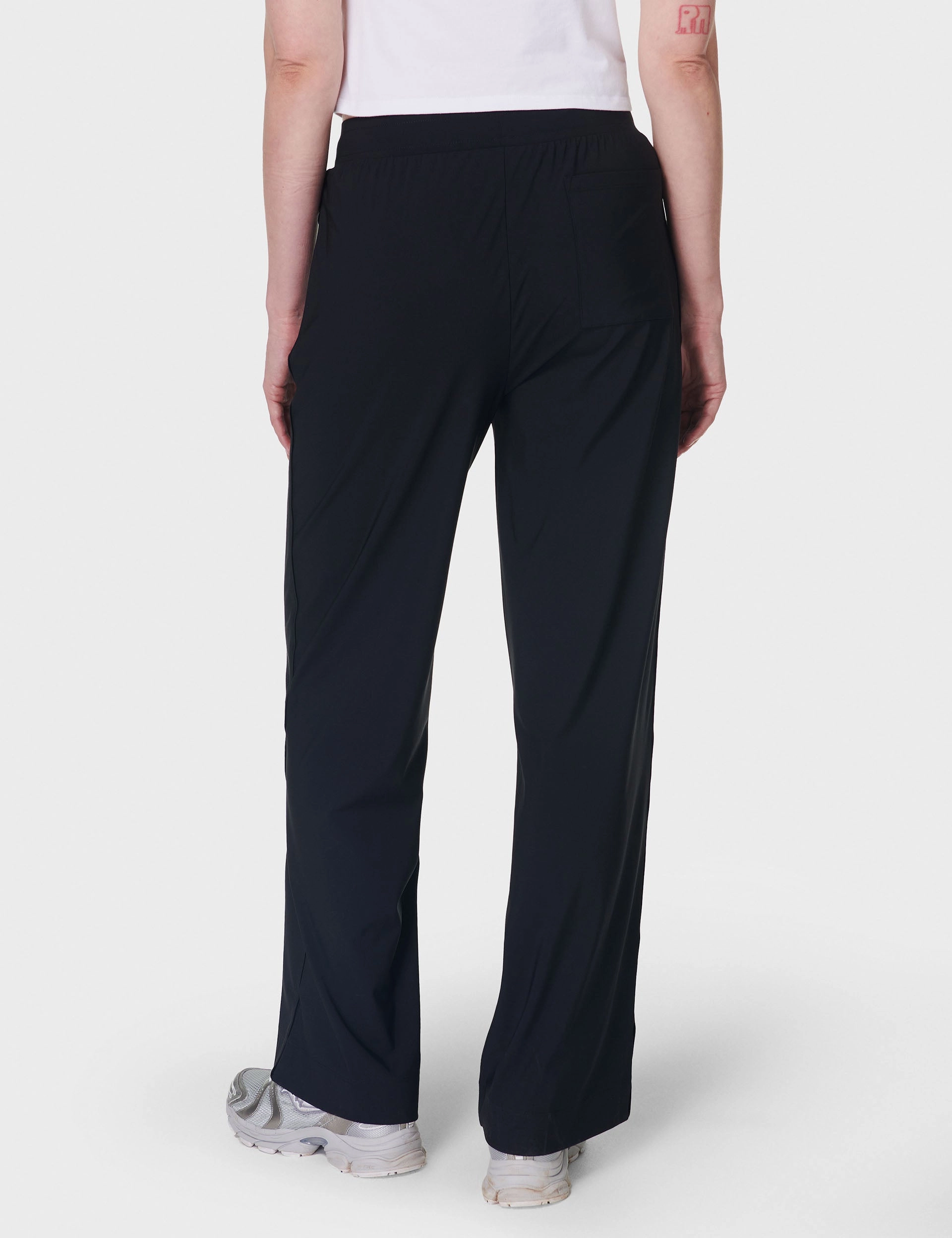 Reinforced Stitching Odor Resistant Finish Explorer Wide Leg Trouser - Black