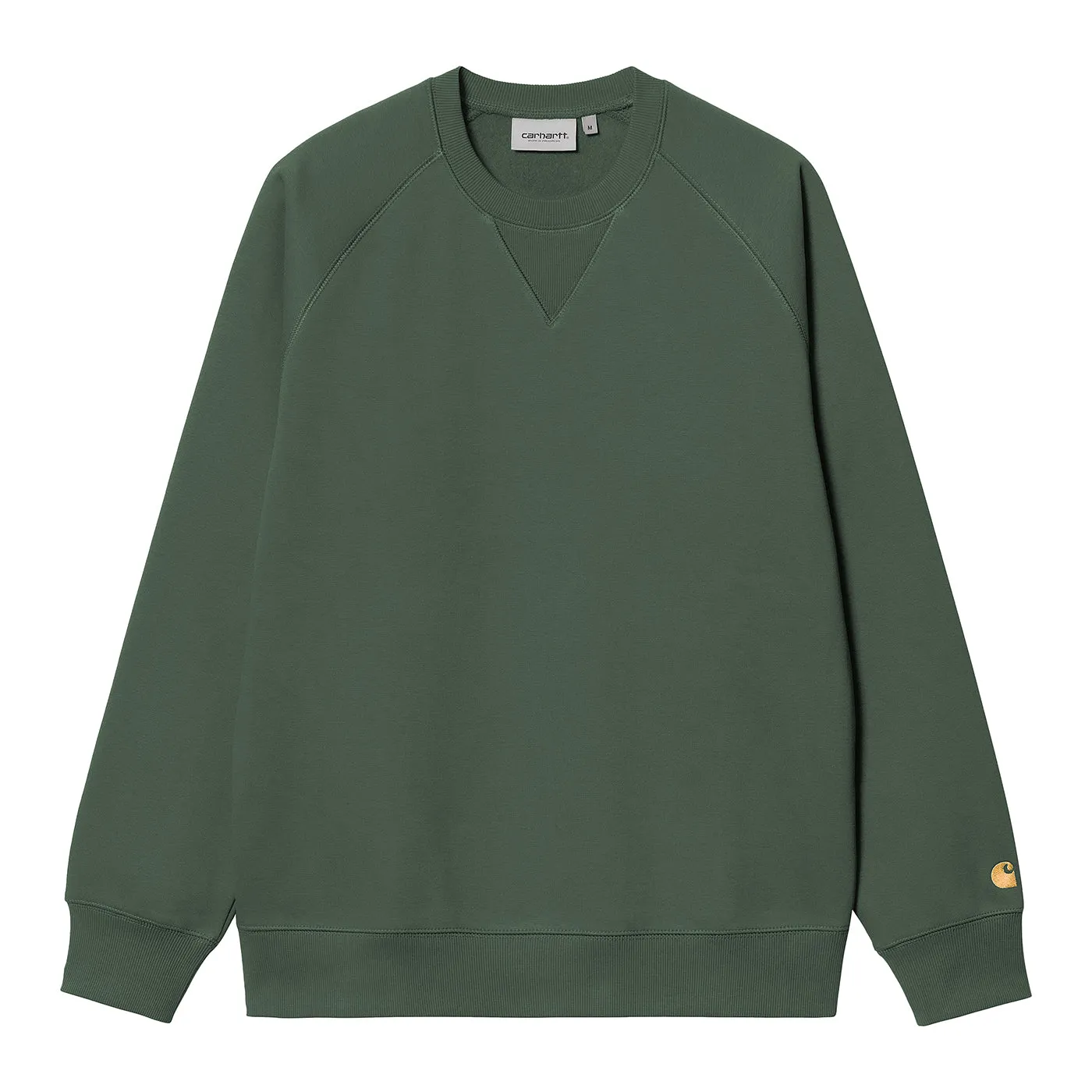 Carhartt WIP Chase Sweatshirt - Sycamore Tree / Gold Hiking Outfit product checkered classicism