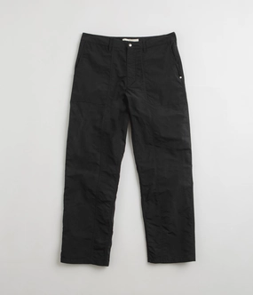Norse Projects Sigur Waxed Nylon Fatigue Pants - Dark Navy Cropped hem