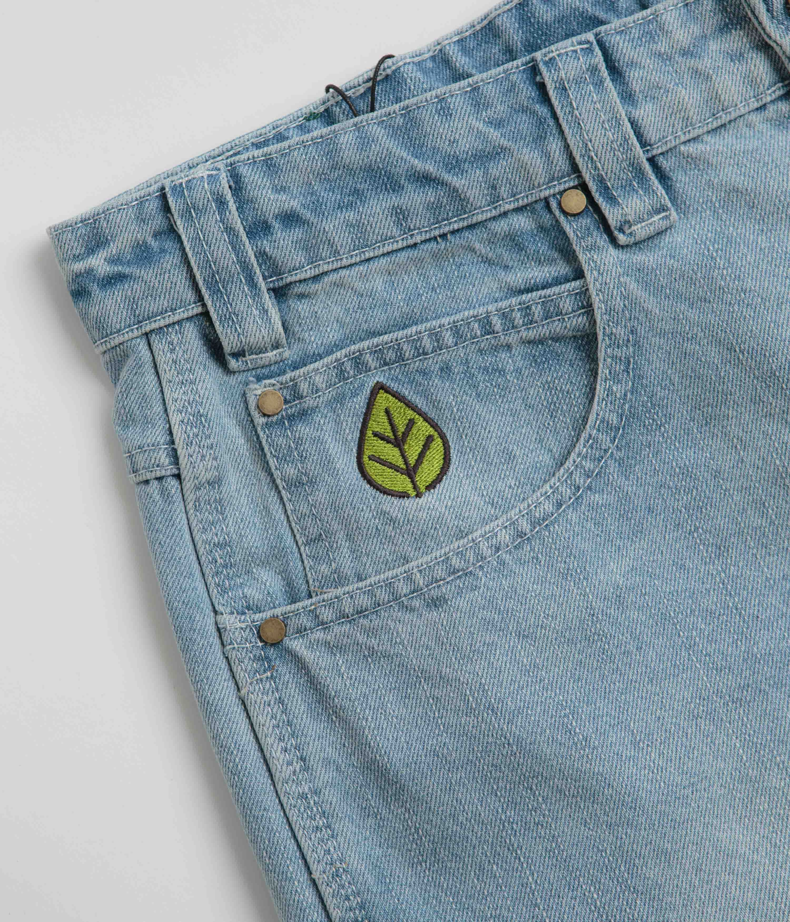 Quick Release Fastener Butter Goods Weathergear Denim Shorts - Faded Blue