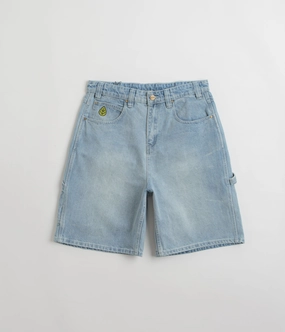 Butter Goods Weathergear Denim Shorts - Faded Blue Abrasion Resistant Fabric