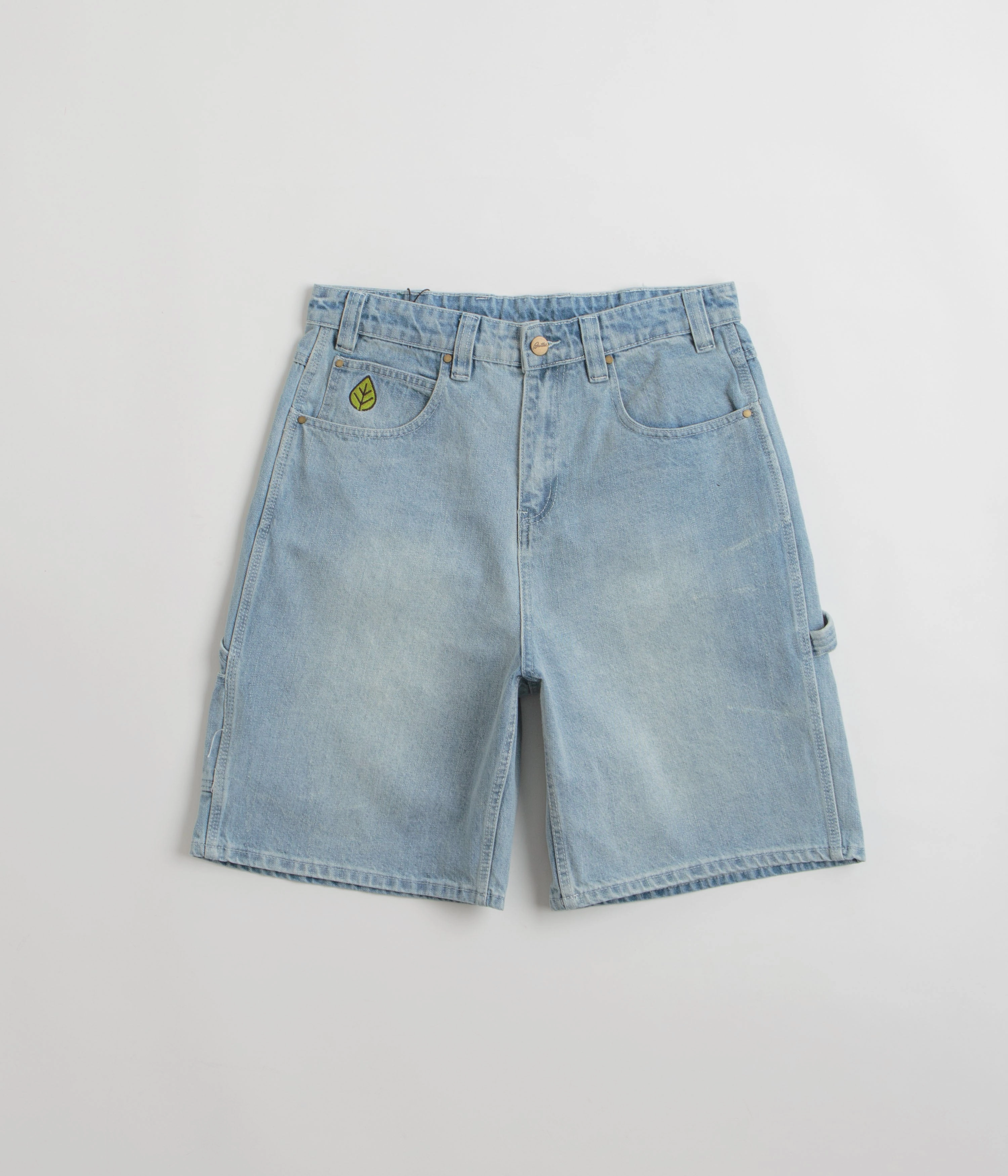 Butter Goods Weathergear Denim Shorts - Faded Blue Abrasion Resistant Fabric
