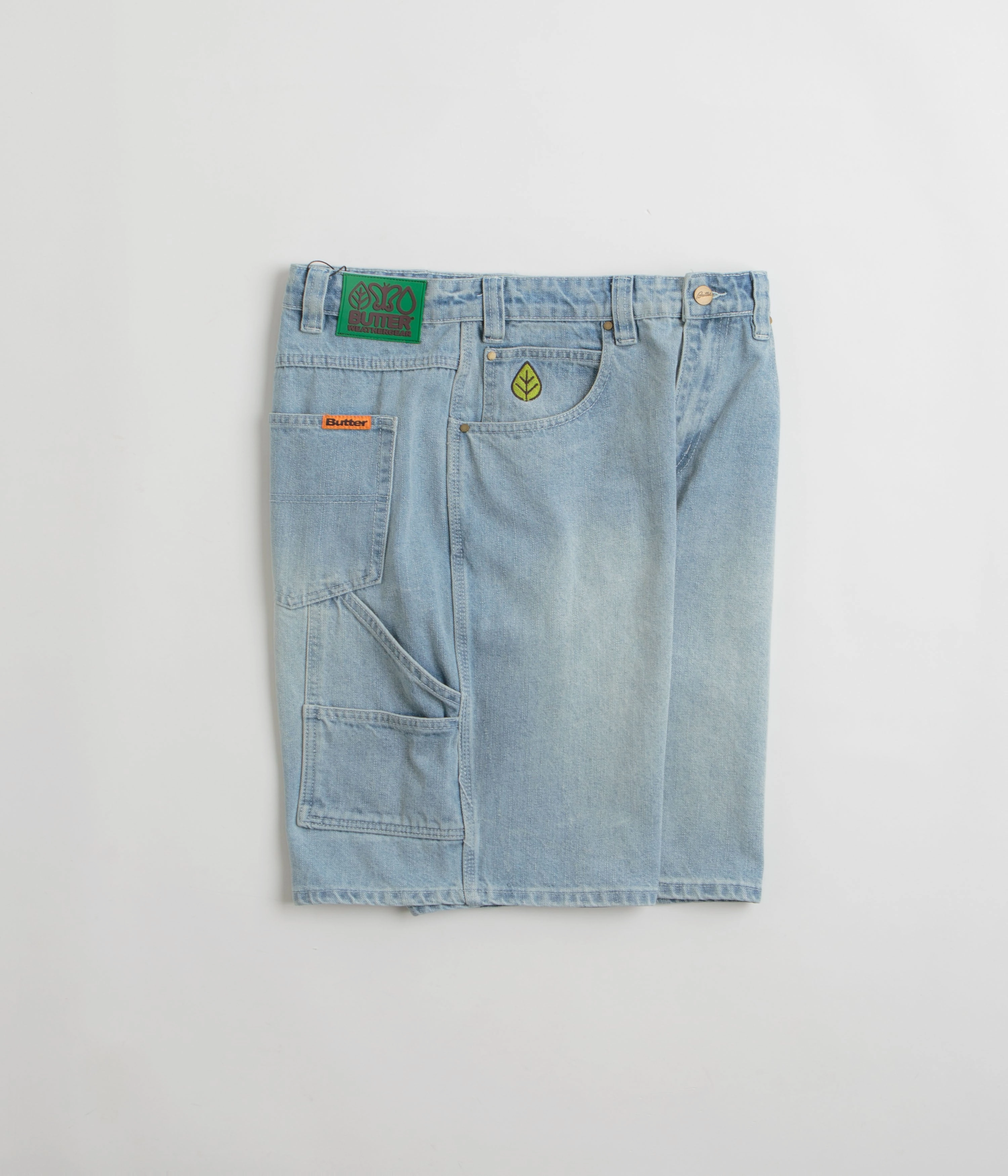 Butter Goods Weathergear Denim Shorts - Faded Blue Lounge Ready