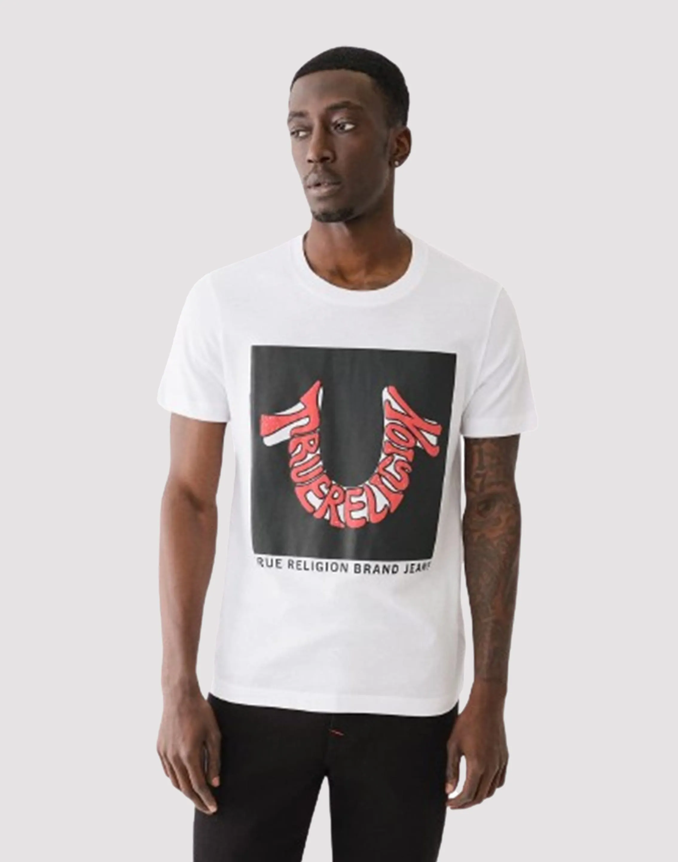 True Religion Warped Horseshoe Tee OdorResistant Breathable Lining