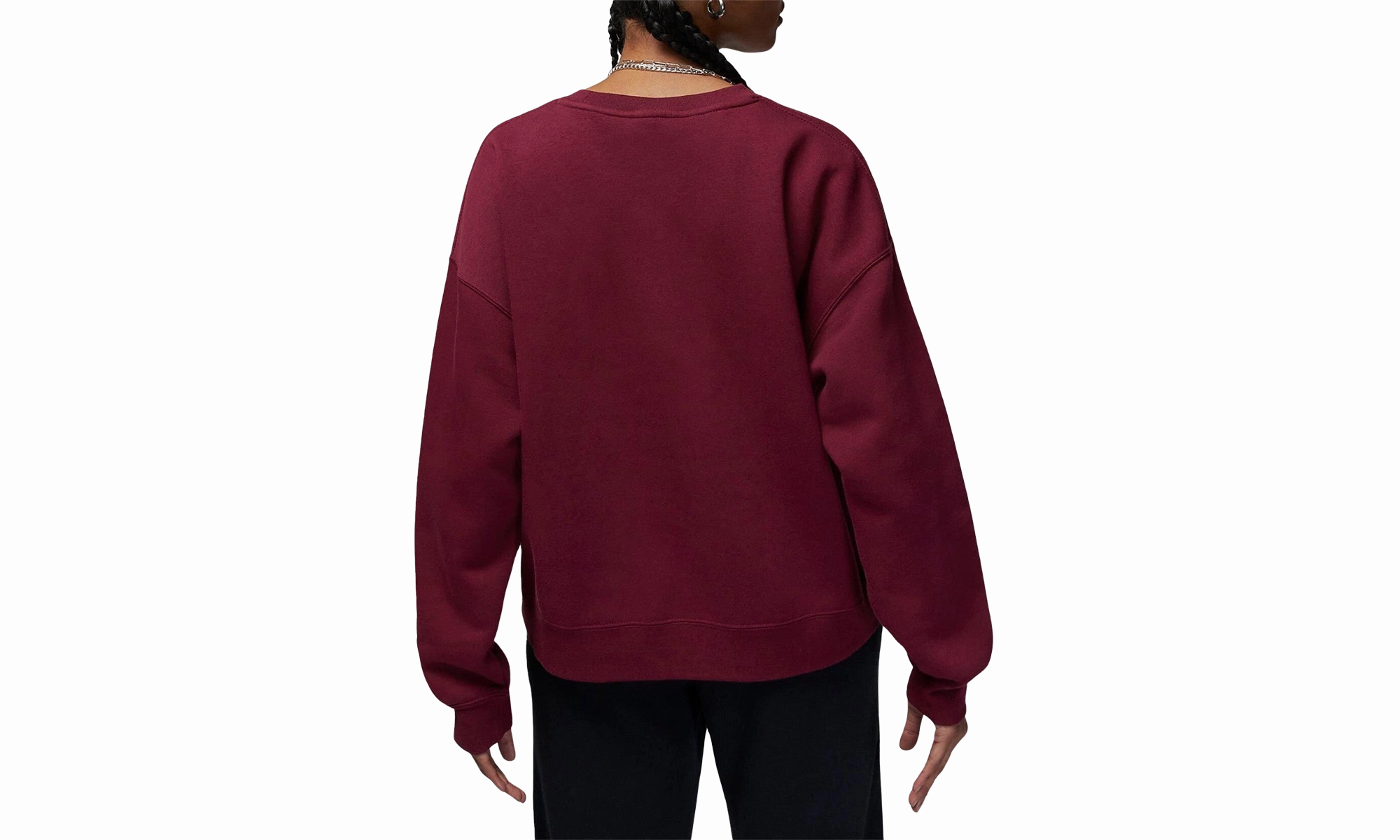 HypoallergenicTextile Winter Core Brooklyn Crewneck Sweatshirt "CHERRYWOOD RED/WHITE"