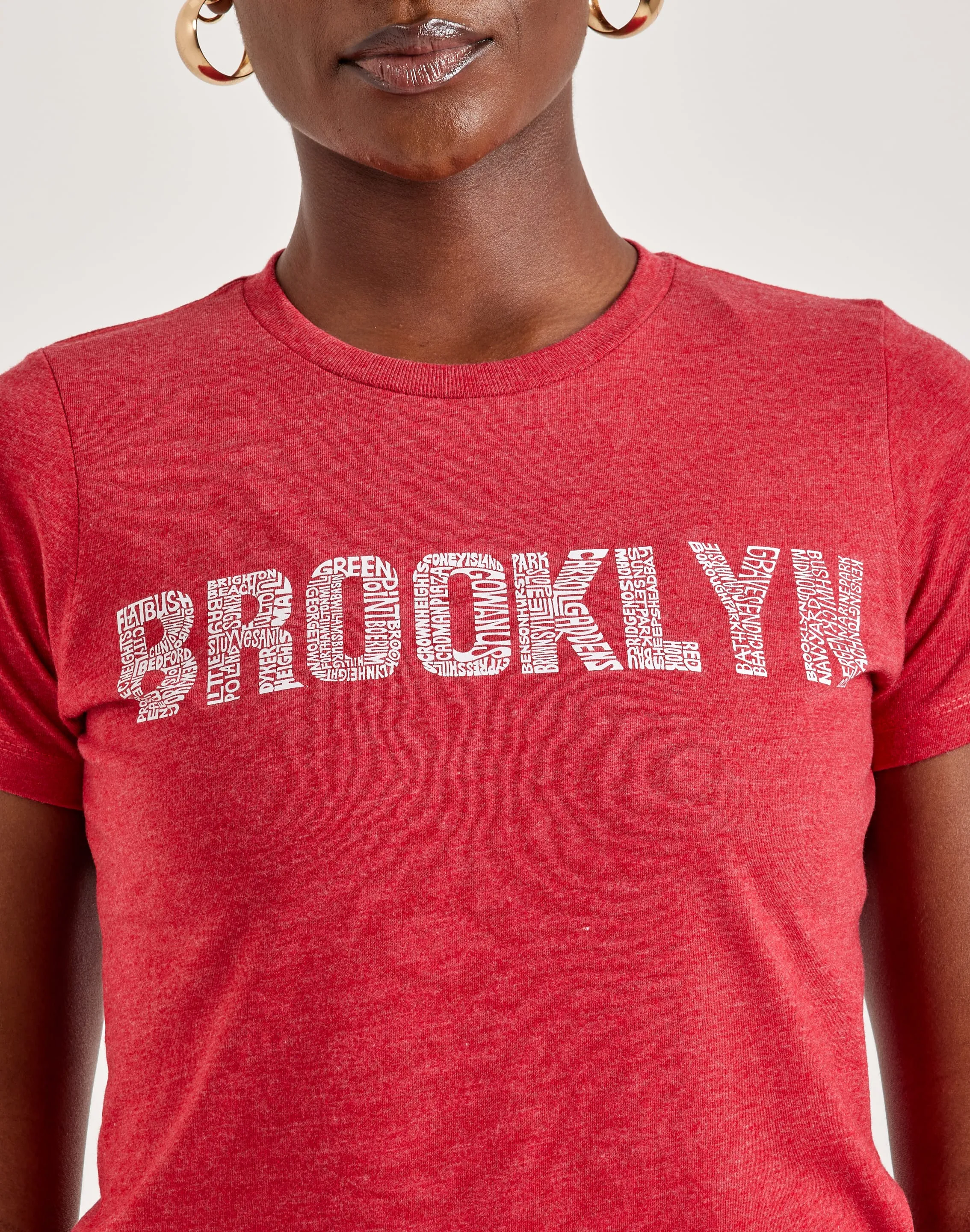 LA Pop Art Word Art Brooklyn Tee Glow Up