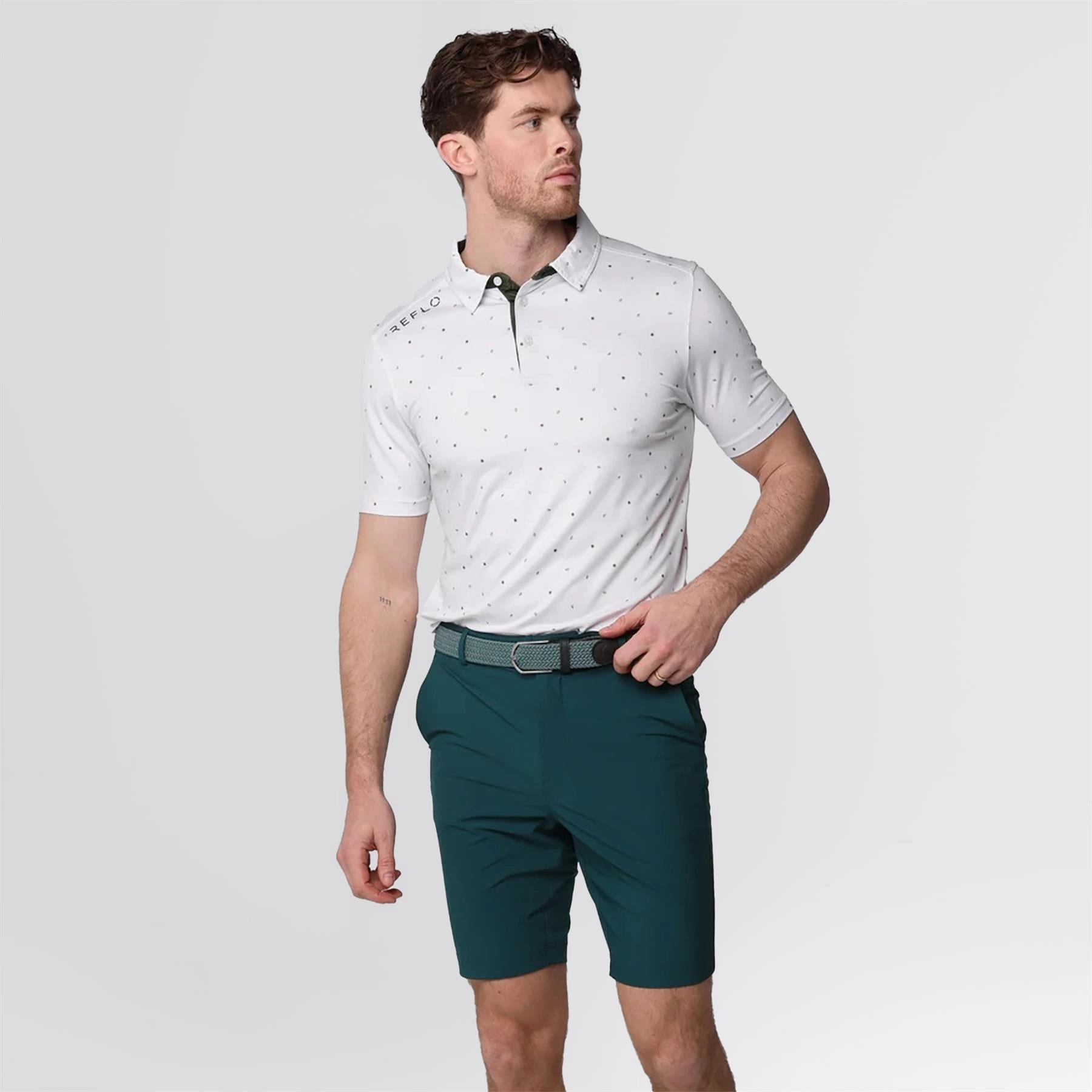 Icarian Shorts Warm Green Double Needle Stitching Spandex shorts