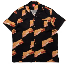 Ice Cream Base Woven Shirt - Black Low Profile Pocket Design Wardrobe Staple