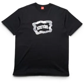 Ice Cream Blurred Tee - Black Business Trip Compact Knit Structure
