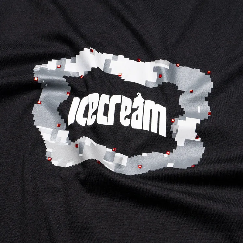 quick-drying Ice Cream Blurred Tee - Black