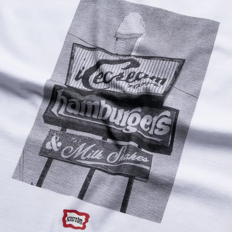 adults pleats Ice Cream Dive Tee - White