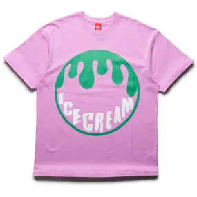wrap waist Lightweight Material Ice Cream Drippy Tee - Orchid