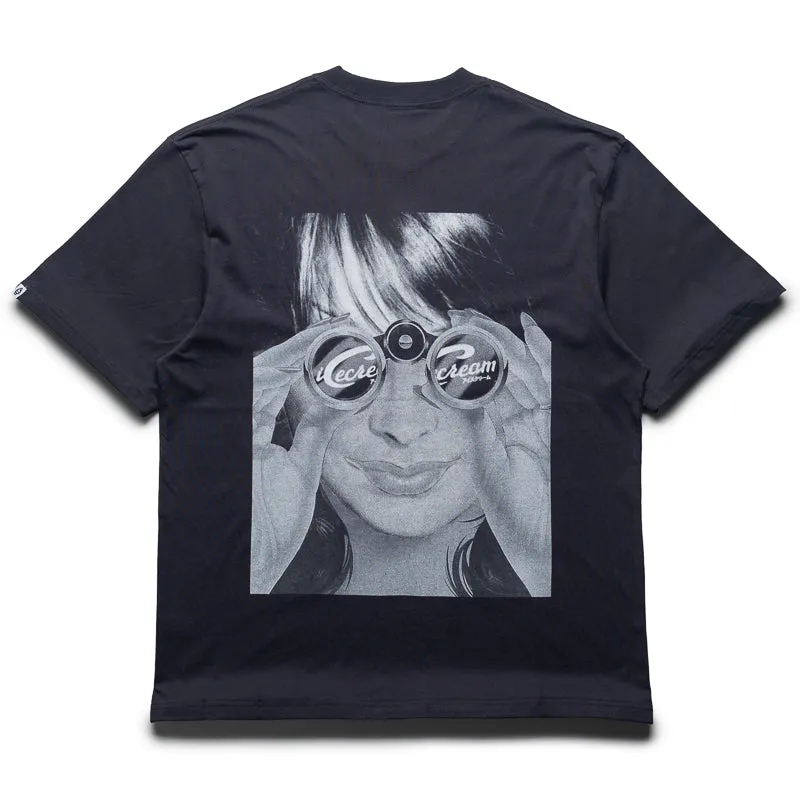 Ice Cream Eye Spy Knit Tee - Charcoal Art Spaghetti straps