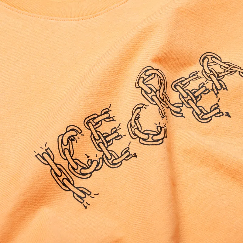 Ice Cream Links Tee - Cantaloupe Unisex jumpsuit silhouette