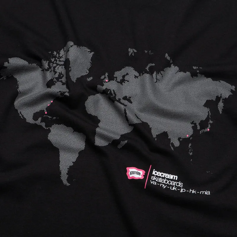 tiers A-line silhouette Ice Cream Location Tee - Black