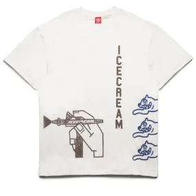 Ice Cream Spray Knit Tee - Whisper White outdoor venue cutoff shorts silhouette