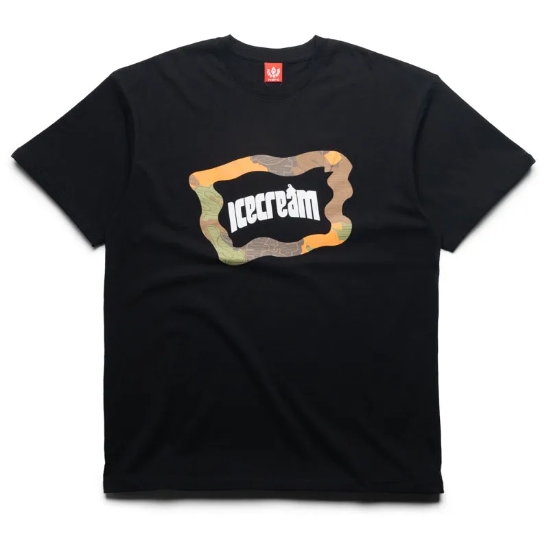 Ice Cream Worldwide Tee - Black Resilient Collar Interlining