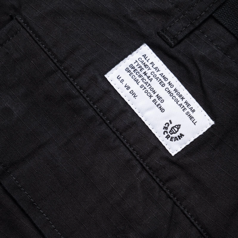 Frictionless Movement Luxury Brand Ice Cream Destro Cargo Shorts - Black