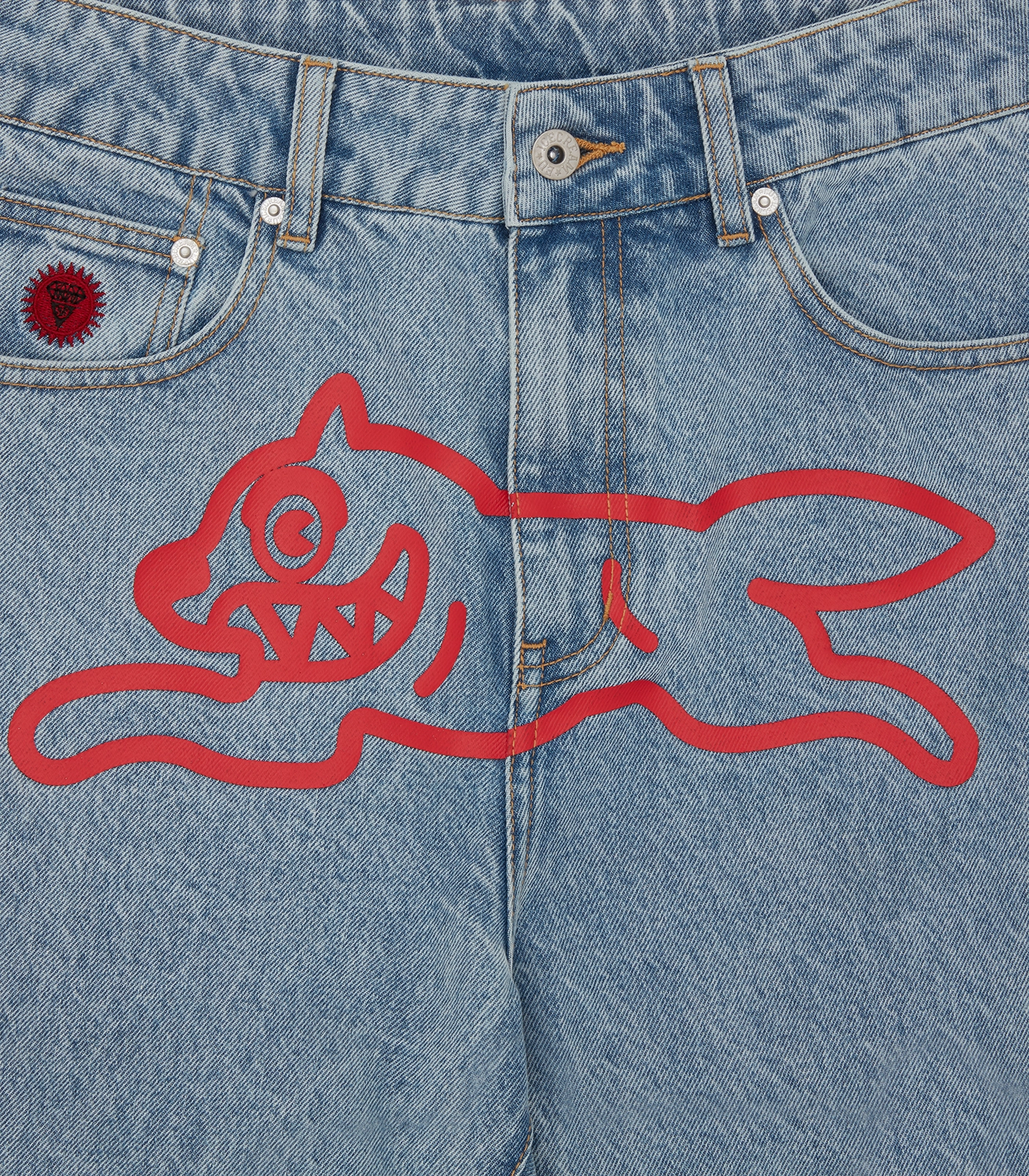 All Season Versatility Modern Cut Ice Cream Running Dog Denim Pant
