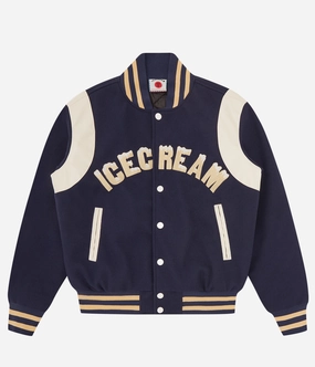 Ice Drippy Varsity Jacket Water Resistant Design