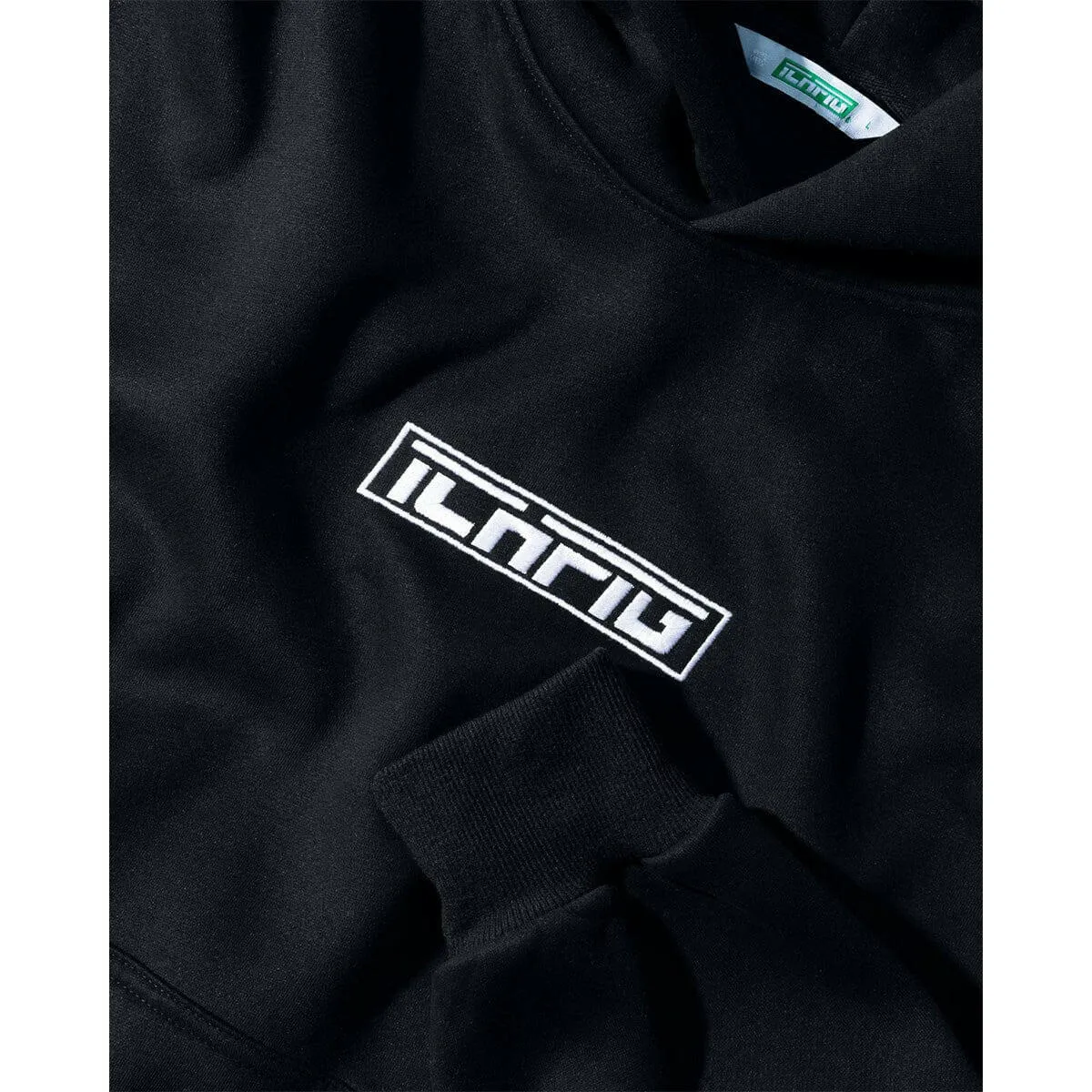 Ichpig - Strike Cordless Hoodie Black/White Non Restrictive Collar Workwear