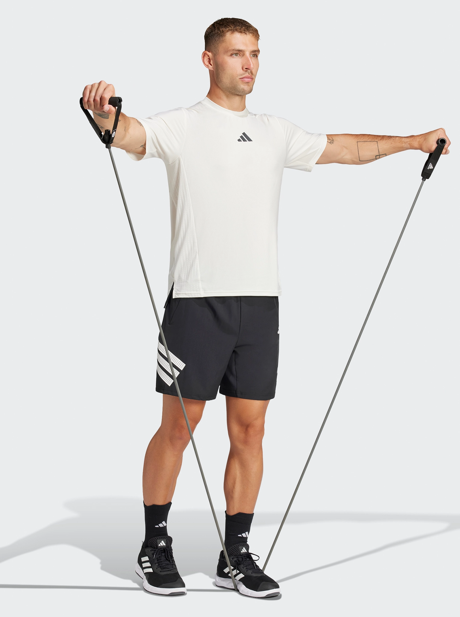 Silk Touch Contoured Articulation Icon 3-Stripes Gym Short