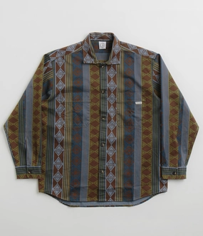 Pocket-square Polar Big Boy Overshirt - Blue Green Mix