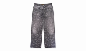 Lightweight Morning Stroll Airy Touch DENIM BLACK STRAIGHT-FIT JEANS "Black"