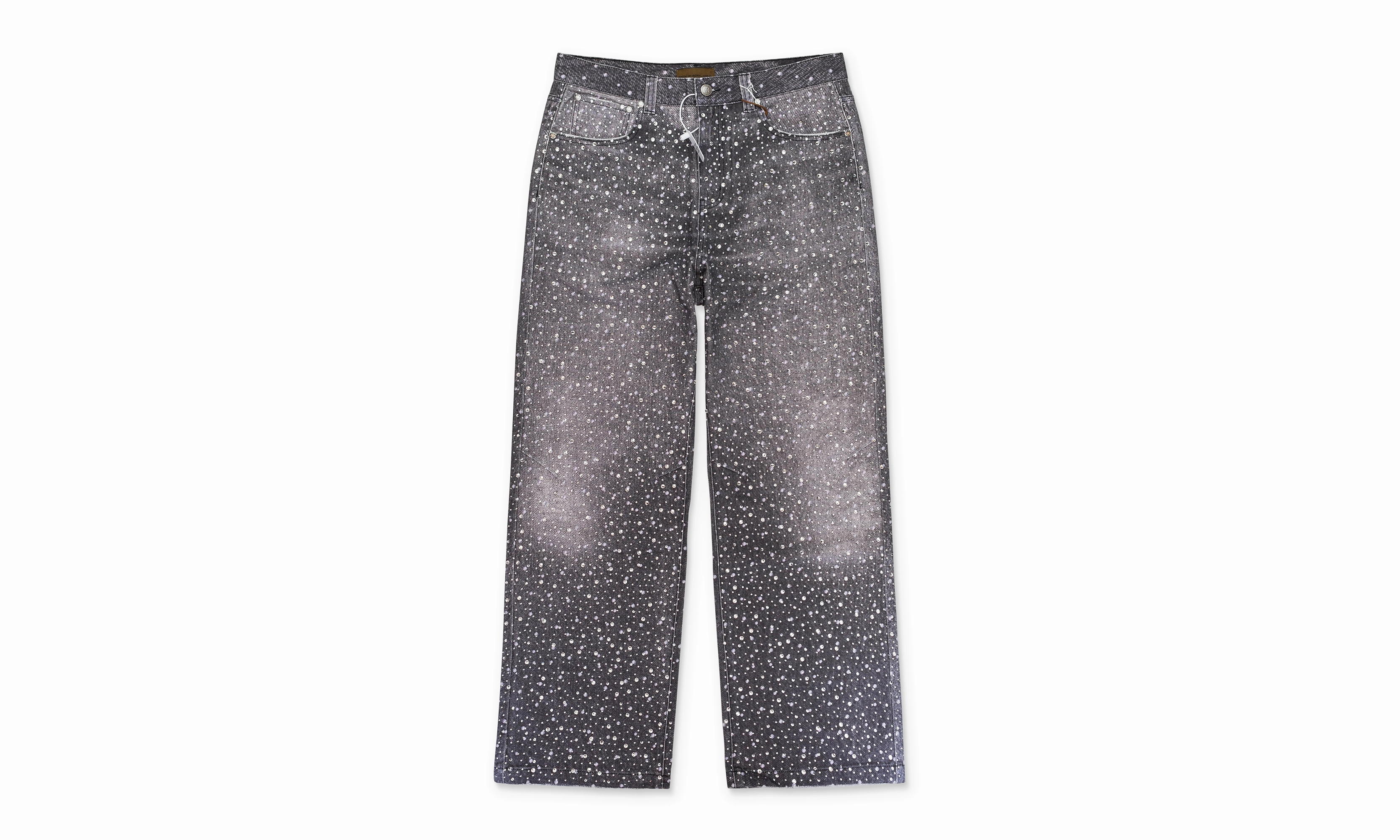 Lightweight Morning Stroll Airy Touch DENIM BLACK STRAIGHT-FIT JEANS "Black"
