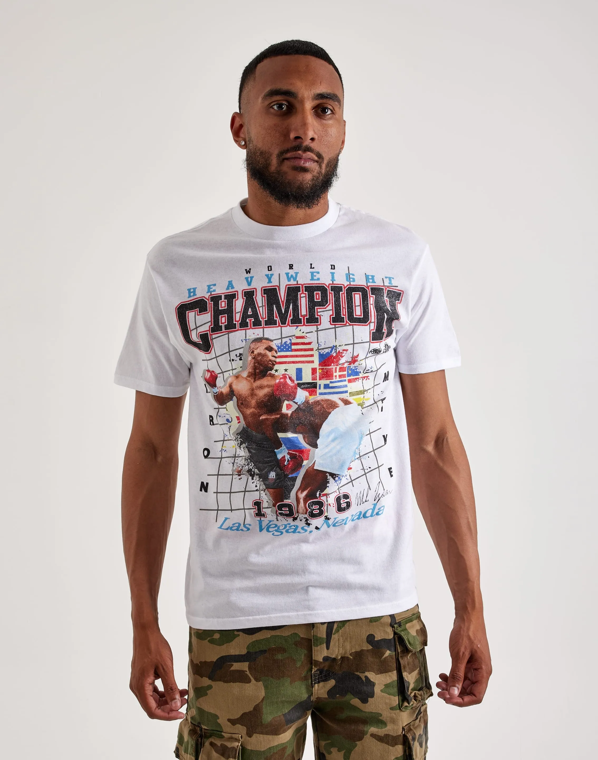 Sharp Line Windproof Outer Layer ID Supply Mike Tyson World Heavyweight Champion Tee