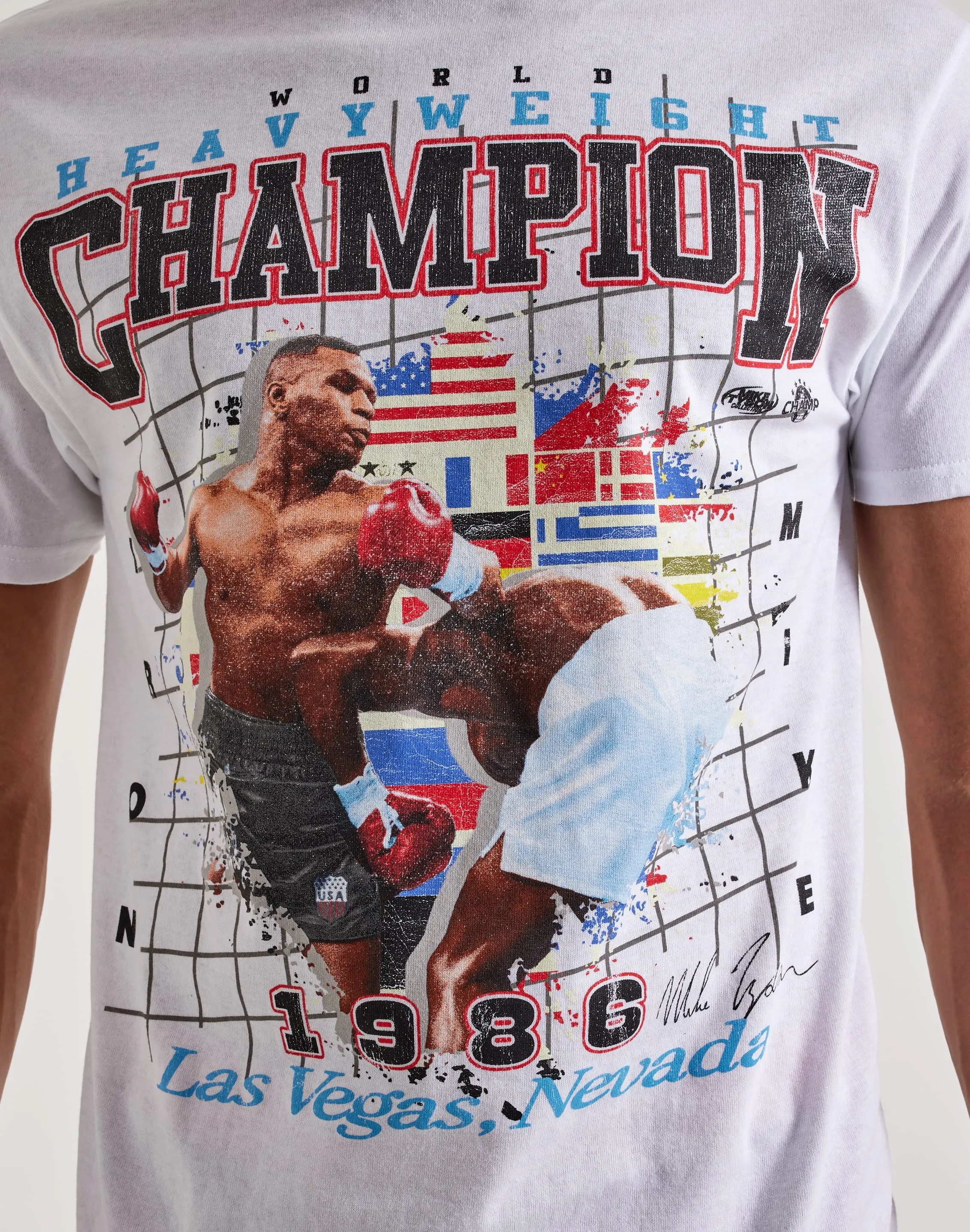 ID Supply Mike Tyson World Heavyweight Champion Tee King Mode Sky Cool