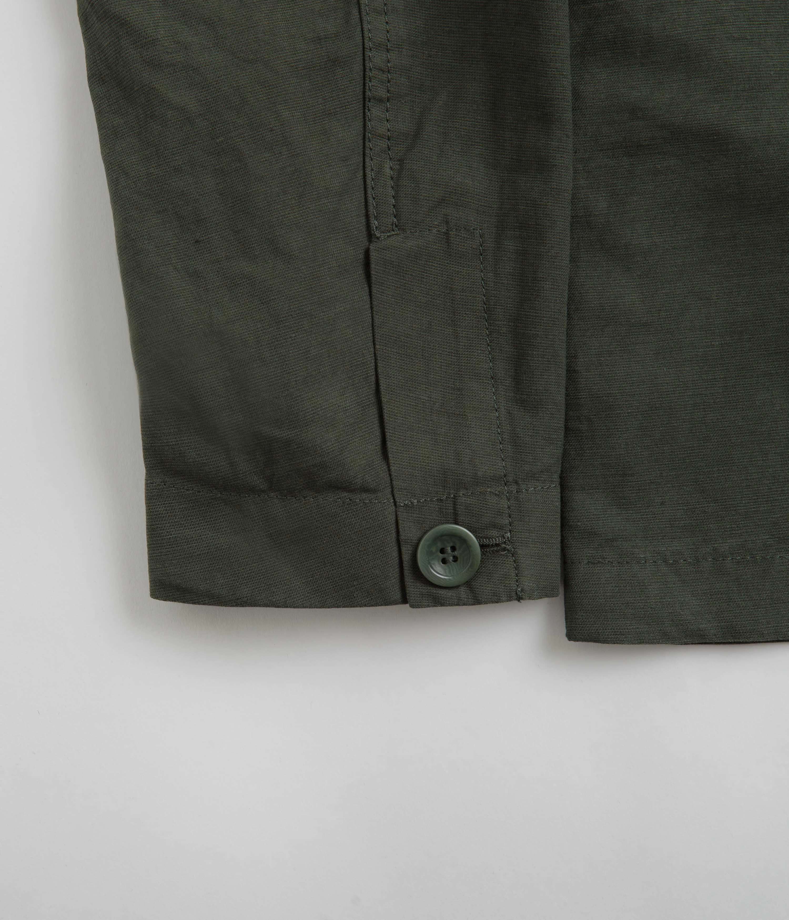 Norse Projects Tyge Cotton Linen Overshirt - Spruce Green Abrasion resistant