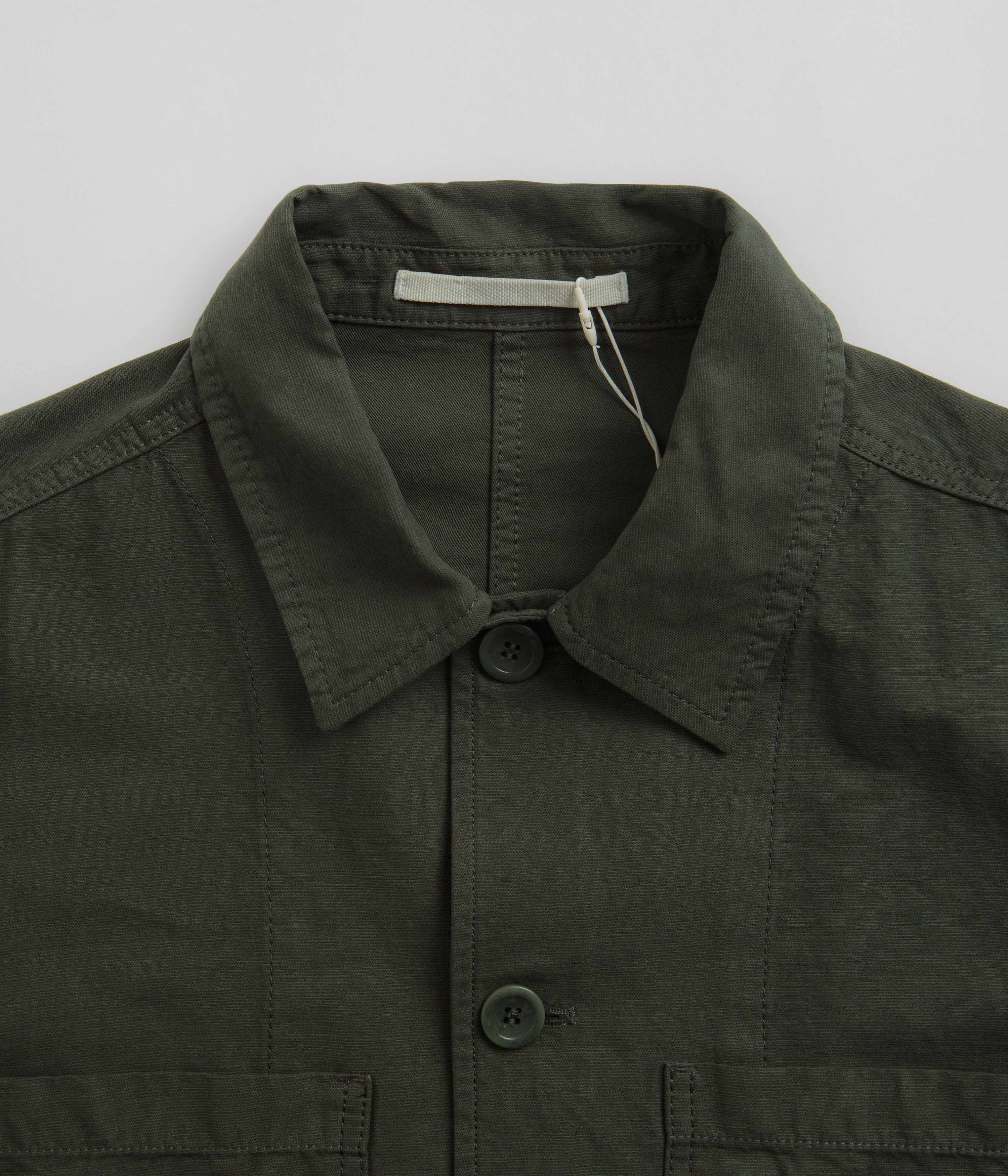 Wind Protection Norse Projects Tyge Cotton Linen Overshirt - Spruce Green