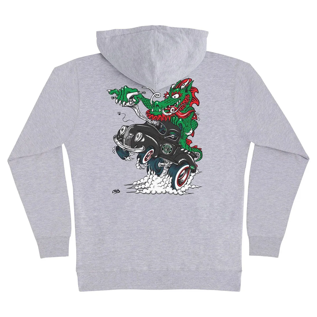 Independent - Caballero X Skate Aid Hoodie Grey Heather Weasel like