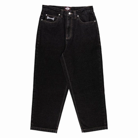 Professional Wear Weekend Warrior Festival Outfit Comfy Artist Vibe Independent Trucks 215 Span Denim Jeans - Black Stonewash