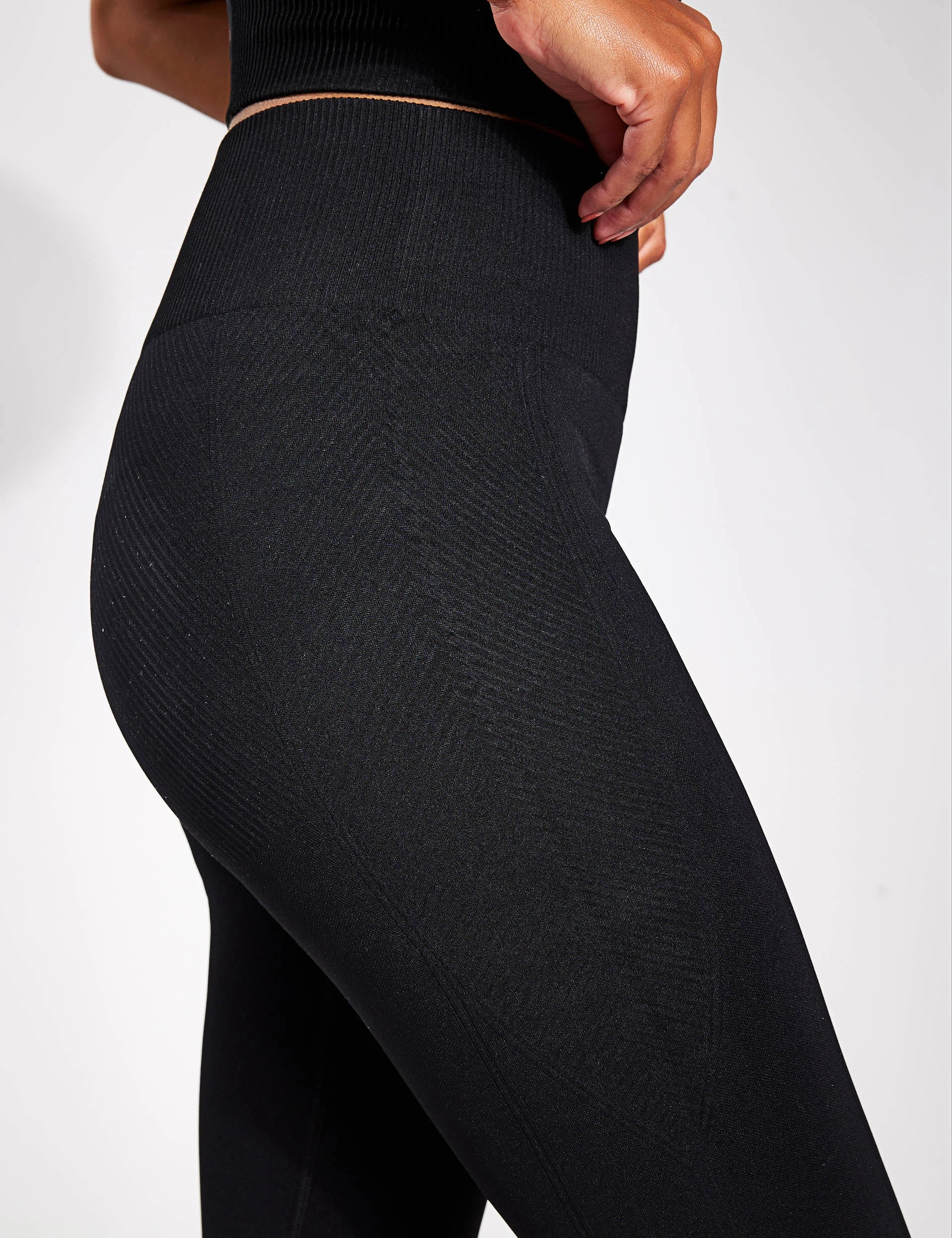 Evening Walk Unisex Style Clean Style India Seamless Legging - Black
