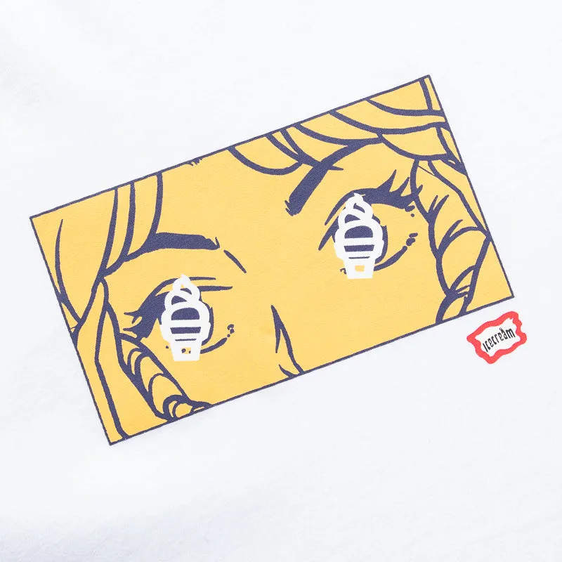 Ice Cream Seeing Cones Tee - White Tapered Sleeveless