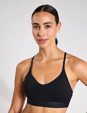 Indy Light Support Sports Bra - Black Lightweight Padding